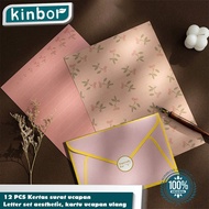 12 PCS Greeting Letter Paper/ Letter set aesthetic Birthday Greeting Card/ (Kirbor) Birthday Card We