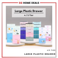 4 &5 Tier Multiple Design Plastic Drawer Cabinet Storage Drawer Plastic Organizer