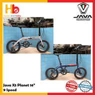[PRE-ORDER] JAVA X3 Planet 16" | 9 Speed | Folding Bike | Disc Brake (ETA Unknown)