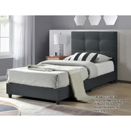 [High Quality✨] Linen Fabric Bedframe with Headframe - Single Super Single Single Pull Out Queen King Bed Frame