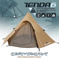 READY STOCK TENDA 6, DOUBLE LAYER, YURTS TENT / RED INDIAN STYLE / TEEPEE TENT FOR 5-6 PEOPLE BY OHA