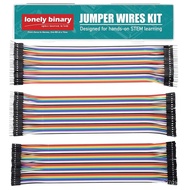 120pcs Breadboard Jumper Wire Kit - 40x (Male to Female, Male to Male, Female-Female Wire) 20cm/7.8 