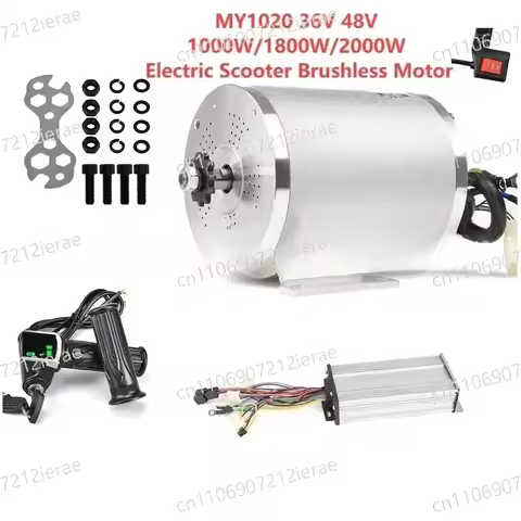 1020 36V 48V 1000W 1800W 2000W Electric Scooter Brushless Motor 12 15 Tube Controller Set Scooter Ac