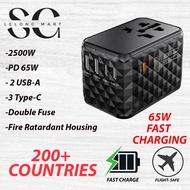 【SG INSTOCK】PD 65W Universal Travel Adapter With Fast Charging USB/Type-C