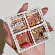 LAISLY Full of four color eye shadow plate affordable students dumb bright color eye shadow show col