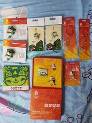 2008 北京 奧運 壘球 福娃 妮妮 毛巾 紀念章 鎖匙扣 吊飾