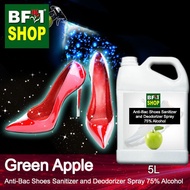 Antibacterial Shoes Sanitizer and Deodorizer Spray (ABSSD) - 75% Alcohol with Apple - Green Apple - 5L