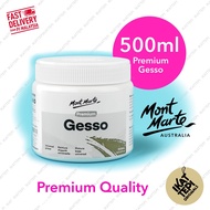 Mont Marte Premium White Gesso 500ml Substrate Primer Surface Preparation for All Acrylic Oil & Othe