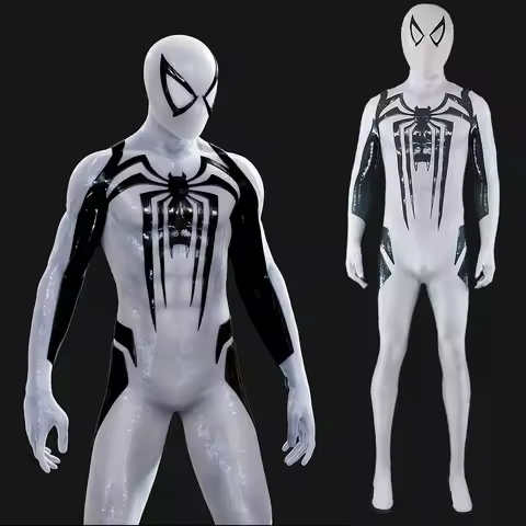 PS5 Anti Venom Spiderman 2 Cosplay Costume Superhero Venom Symbiote Zentai Bodysuit Spiderman Spande