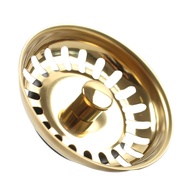 Talea PVD gold color sink washbasin sink drain strainer 79.3mm water drain plug cap seal water QS004