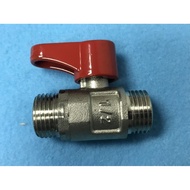 SPP Water Valve (T623) Brass 1/2 Stainless Steel External Thread On Both Sides