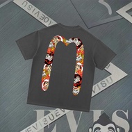 T-shirt Evisu/T-shirt Evisu T-shirt lelaki dan wanita T-shirt bercorak T-shirt lengan pendek Baju at