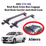 5501 (90cm) Car Roof Rack Roof Carrier Box Anti-theft Lock Cross Bar Roof Bar Rak Bumbung Rak Bagasi Kereta- ALMERA