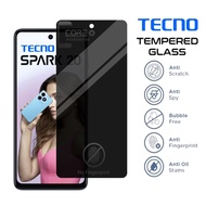 Tempered Glass Anti Spy Tecno Spark 20 20 Pro 20C 10 10C 10 NFC 10 Pro 9 9T 9 Pro 8C 8T 8 Pro 7 Pro