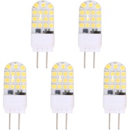 Lxcom Lighting 4W G6.35/GY6.35 Base LED Light Bulbs(5 Pack)- 110V Daylight White 6000K T3/T4 JC Type