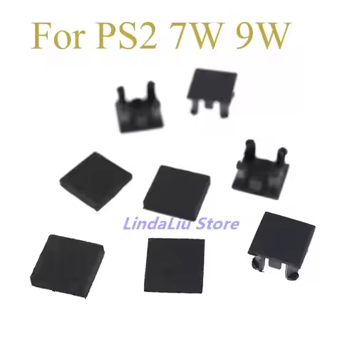 1set=8pcs Black Rubber Feet Plastic Pad Cover Dust Plug Set Replacement For PS2 3W 30000 For PS2 7W 
