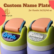 Customized Nameplate for OWALA Glitter Cup Lid 24oz 32oz 40oz Acrylic Cup Decoration DIY