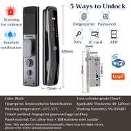 GOGEOUS TUYA smart door lock Fingerprint unlock password IC card key apps unlock digital smart door 