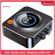 ChicAcces Bluetooth-compatible Sensor Chip Adapter Audio Adapter Wireless Nfc Bluetooth 5.1 Car Receiver Adapter with Dual-channel Interface and Tf Card Slot for Mobiles