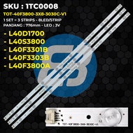 TV Backlight TCL 40 Inch L40D1700 L40S3800 L40F3301B L40F3303B L40F3800A TOT-40F3800-3X8-3030C-V1