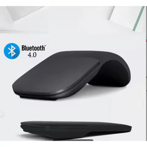 Bluetooth 4.0 Folding Wireless Mouse Arc Touch Roller Computer Silent Mouse Ergonomic Slim Laser Min