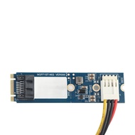 Fun~ M2 TO SATA M.2 NGFF SATA To 7Pin SATA Horizontal Converter Adapter Card+4Pin Power Cable