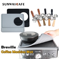 Breville Coffee Machine Mat Bottomless Portafilter 54MM Portafilter Stainless Steel Wooden Handle Filter Coffee Accessories