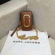 MARC JACOBS MJ Snapshot logo 拼色直式長款手機包