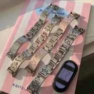 Inlaid gem Watchband for mi band 10 Strap Beads mi band 8 / Smart Band 9 Strap Replacement Mi band 8