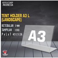 Acrylic A3 Brochure Holder Acrylic Tent Card Holder Landscape A3 TypeL