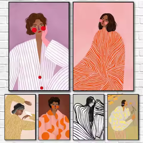 Simplicity S-Sofia Lind Art Modern Poster Self-adhesive Painting with prints Home bedroom living roo