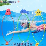 AMUNDR 1/3Pcs Swimming Pool Ring Swim Training Sinking Pool Toy Swimming Circle Beach Dive Ring Set