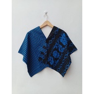 Cute women's batik crop tops, women's work tops