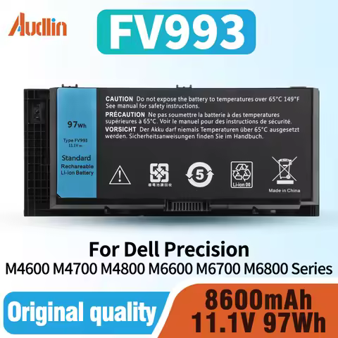 FV993 Laptop Battery for Dell Precision M4600 M4700 M4800 M6600 M6700 M6800 Series KJ321 FJJ4W R7PND