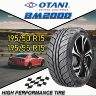 ยางรถยนต์ ขนาด 195/50R15 ,195/55R15 รุ่น BM2000 (ลายไฟ) ยี่ห้อ OTANI (แถมจุ๊บลม)