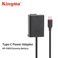 KingMa NP-FW50 Dummy Battery with USB Type-C Power Adapter For Sony ZV-E10 A7M2 A7II A7S2 A7R A7RII 
