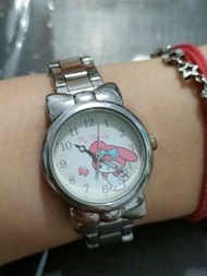 #25女王節 手錶 三麗鷗 美樂蒂 stainless steel 不鏽鋼 需自行更換電池 my melody