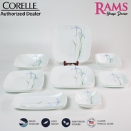 Corelle 21 Pcs Vitrelle Tempered Glass Square Dinner Set - Elegant City /Lilyville/Plum/Provence Gar