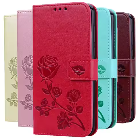 Rose Flower Leather Case For Samsung Galaxy S8 S9 Plus S7 S6 Edge S5 S4 J3 J5 J7 A3 A5 J1 2016 2017 