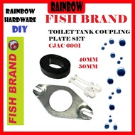 FISH BRAND WC CERAMIC CISTERN COUPLING PLATE SET / CISTERN BRACKET CJAC 6001 40MM/50MM