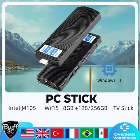 Higole PC Stick Fanless Mini PC Intel J4105 Windows 11 WiFi5 8GB 128/256GB Laptop Desktop PC HDMI 4K