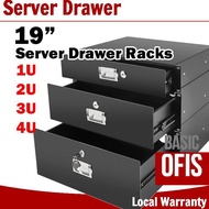 19" Rack Mount Drawer Lockable Metal 1U/2U/3U/4U Server Cabinet
