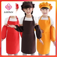 LOTPAN 3-Piece Set Apron Suitable For Cooking Chefs Kindergarten Children Aged 3-13 Years