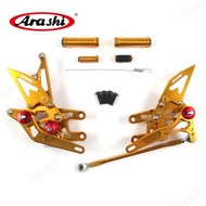 Arashi Motorcycle Footrest For KAWASAKI NINJA ZX10R ZX-10R 2004 2005 Foot Pegs Rear Rest Rearset Foo
