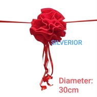 Ribbon ball flower cut funeral event grand opening release