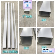 pvc casing for installation aircond pipe / water pipe / wiring cover plastic 1'' inch 1x2  2x2  3x2 