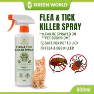 GREEN WORLD Flea & Tick Killer Spray For Cat & Dog 500ML