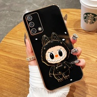 Soft Case Oppo A54 A74 A95 4G Labubu Mirror Stand Bracket Premium