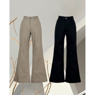 INFINITY : Canvas Jeans (Canvas) High-Waisted Bell-Bottom Pants With A Beautiful Shape That Makes Yo