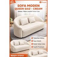 Sofa 2/3 Seater Modern Minimalist + Stool | Sofa Ruang Tamu Premium | Kerusi Sofa Empuk Tahan Lasak 